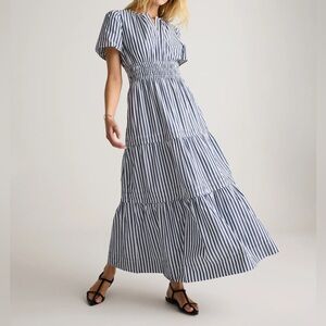 NWOT Quince Poplin Tiered Maxi Dress